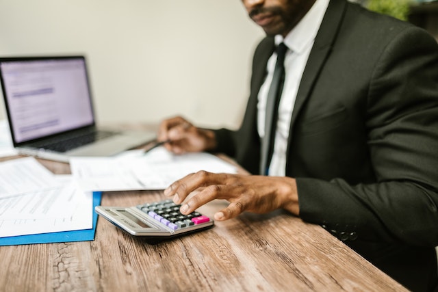Man sitting at desk